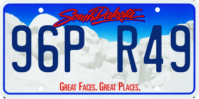 SD license plate 96PR49