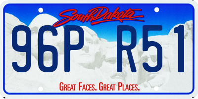 SD license plate 96PR51