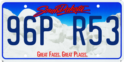SD license plate 96PR53