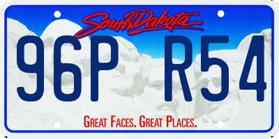 SD license plate 96PR54