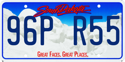 SD license plate 96PR55