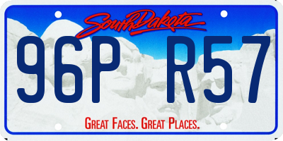 SD license plate 96PR57