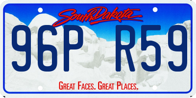 SD license plate 96PR59