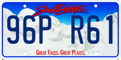 SD license plate 96PR61