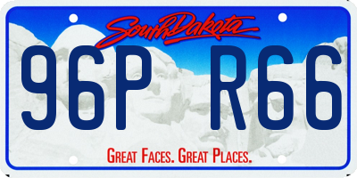 SD license plate 96PR66