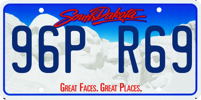 SD license plate 96PR69