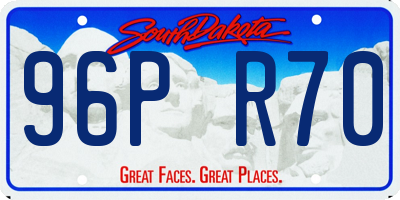 SD license plate 96PR70