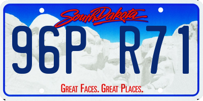 SD license plate 96PR71