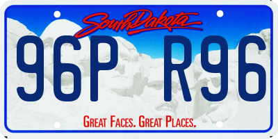SD license plate 96PR96