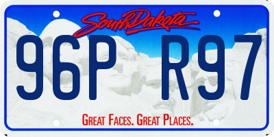 SD license plate 96PR97