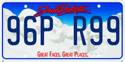SD license plate 96PR99