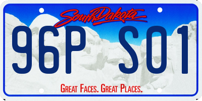 SD license plate 96PS01