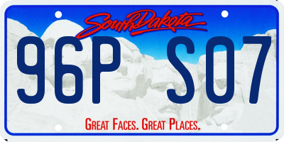 SD license plate 96PS07