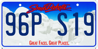 SD license plate 96PS19