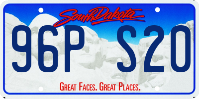 SD license plate 96PS20