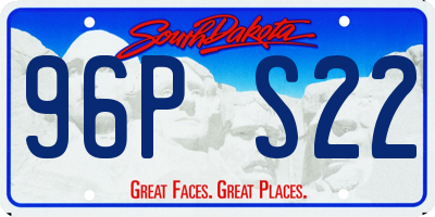 SD license plate 96PS22