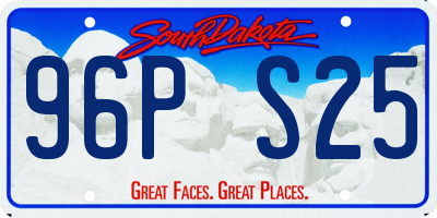 SD license plate 96PS25