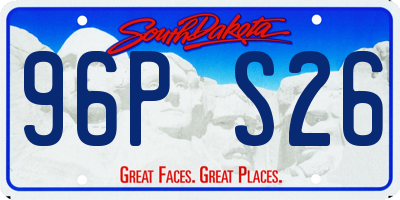 SD license plate 96PS26