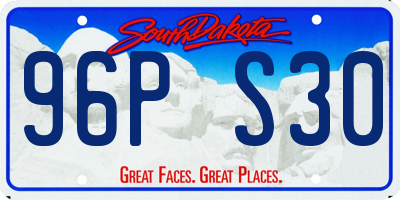 SD license plate 96PS30