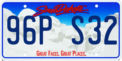 SD license plate 96PS32