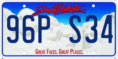 SD license plate 96PS34