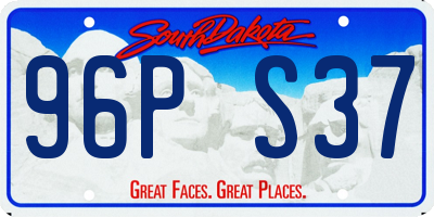 SD license plate 96PS37