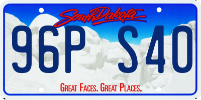 SD license plate 96PS40
