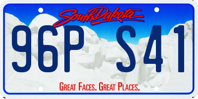 SD license plate 96PS41