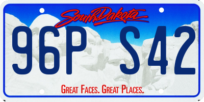 SD license plate 96PS42