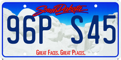 SD license plate 96PS45