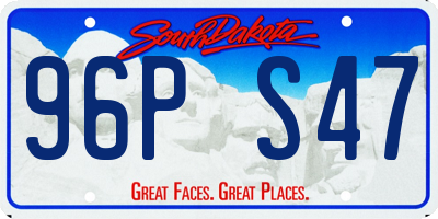 SD license plate 96PS47