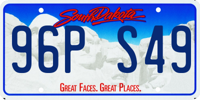 SD license plate 96PS49