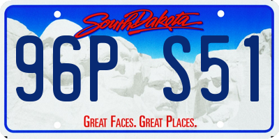SD license plate 96PS51