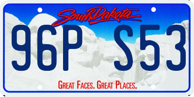 SD license plate 96PS53