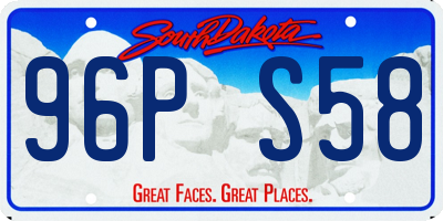 SD license plate 96PS58
