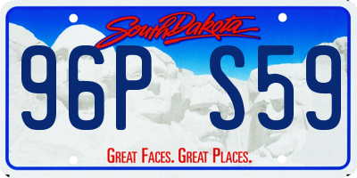SD license plate 96PS59
