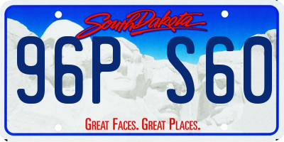 SD license plate 96PS60