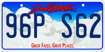 SD license plate 96PS62
