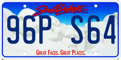 SD license plate 96PS64