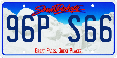 SD license plate 96PS66