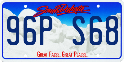 SD license plate 96PS68