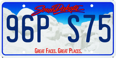 SD license plate 96PS75