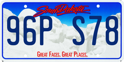 SD license plate 96PS78