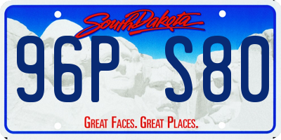 SD license plate 96PS80