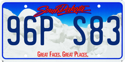 SD license plate 96PS83