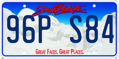 SD license plate 96PS84