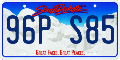 SD license plate 96PS85