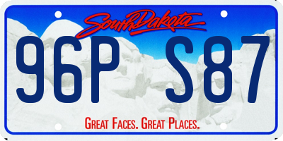 SD license plate 96PS87