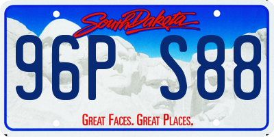 SD license plate 96PS88