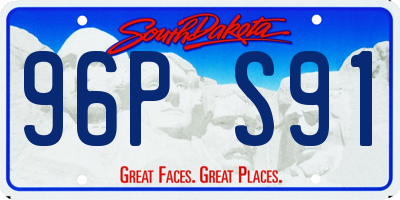 SD license plate 96PS91